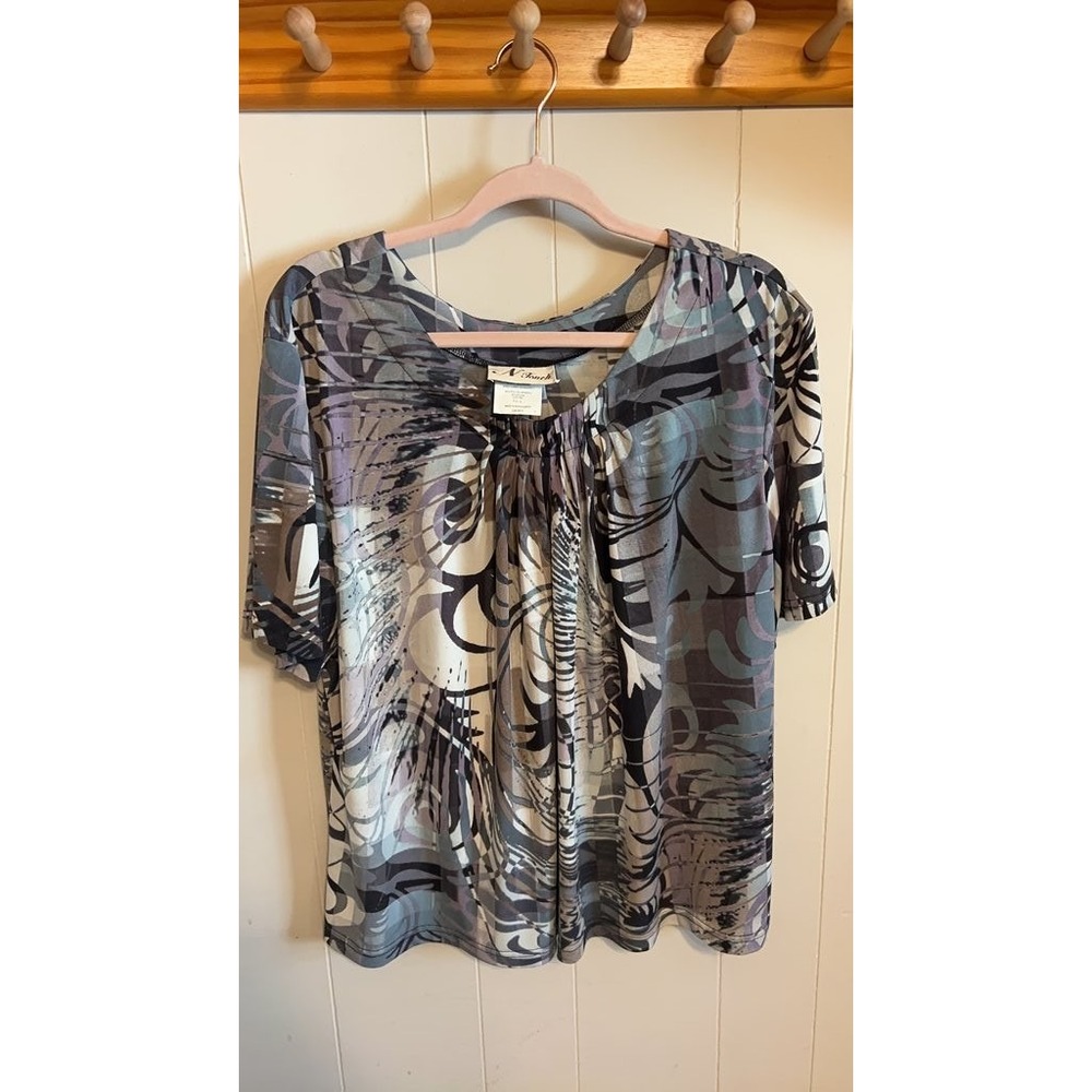 N Touch Abstract Pattern Blouse - Size XL